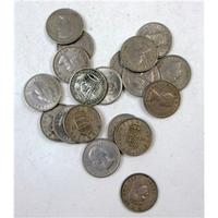 Twenty GB One shilling Coins