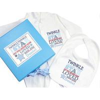 Twinkle Boys Blue Gift Set - Babygrow & Bib