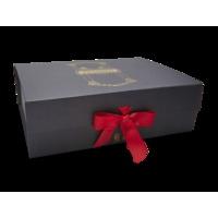 Twinings Large Black Gift Crate with Red Ribbon