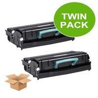 TWIN PACK: Dell 593-10335 Black (Remanufactured) Extra High Capacity Regular Use Toner Cartridge