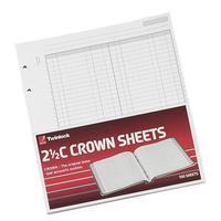 twinlock 25c crown double ledger sheets ref 75831 pack 100