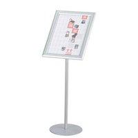 Twinco (A3) Twin Agenda Rotating Floor Stand Literature Display with Snapframe (Silver)