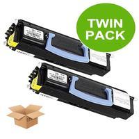 TWINPACK: Dell 593-10036 Black Standard Capacity Remanufactured Toner