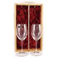 Two White Wine Riedel Crystal Glasses