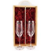 Two Champagne Riedel Crystal Glasses