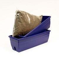 Two Dark Blue Troughs and Compost Kit