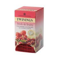 Twinings Fresh and Fruity (Cranberry and Raspberry) Individually-wrapped Infusion Tea Bags (Pack of 20 Tea Bags)