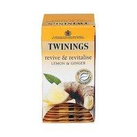 Twinings Revive and Revitalise (Lemon and Ginger) Individually-wrapped Infusion Tea Bags (Pack of 20 Tea Bags)