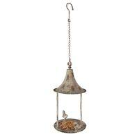 Two Aged Metal Bird Feeders