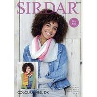 twisted snood and scarf in sirdar colourwheel 8034