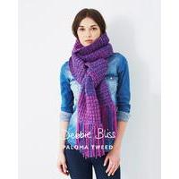 Two Colour Scarf in Debbie Bliss Paloma Tweed (DB040)