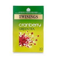 Twinings Cranberry Green Tea 1 x Box of 20 Teabags A07567