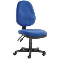 Twin Lever Blue Operators Chair With Arms