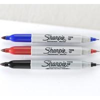 Twin Tip Sharpie Markers. Black. Pack of 12