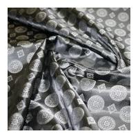 Two Tone Jacquard Patterned Lining Dress Fabric Silver