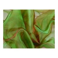 Two Tone Crystal Organza Dress Fabric Red/Green