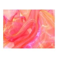 two tone sheer organza dress fabric pink orange