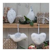 twilleys of stamford white christmas hangers knitting kit