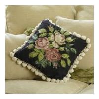 twilleys of stamford black rose cushion tapestry kit