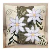 twilleys of stamford floral stripe large count cushion cross stitch ki ...