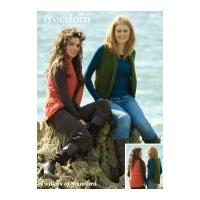 Twilleys of Stamford Ladies Body Warmers Freedom Knitting Pattern 9056 Super Chunky