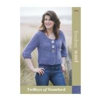 Twilleys of Stamford Ladies Cardigan Freedom Knitting Pattern 9086 Super Chunky