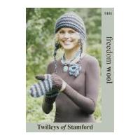 Twilleys of Stamford Ladies Hat & Mittens Freedom Knitting Pattern 9101 Super Chunky