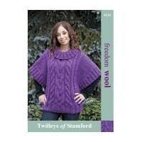 Twilleys of Stamford Ladies Cabled Sweater Freedom Knitting Pattern 9134 Super Chunky