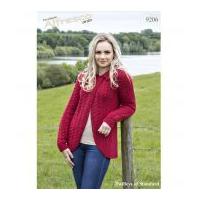 Twilleys of Stamford Ladies Jacket Knitting Pattern 9206 Aran