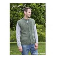 Twilleys of Stamford Mens Waistcoat & Cardigan Knitting Pattern 9207 Aran