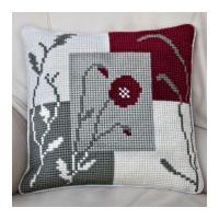 Twilleys of Stamford Mosaic Poppy Large Count Cushion Cross Stitch Kit