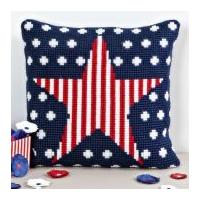 twilleys of stamford polka dot star large count cushion cross stitch k ...
