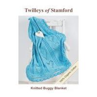 twilleys of stamford knitting kit blue baby buggy blanket