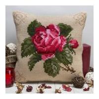 Twilleys of Stamford Antique Rose Large Count Cushion Cross Stitch Kit