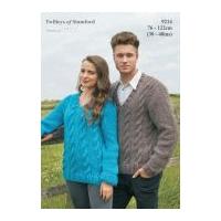 Twilleys of Stamford Mens & Ladies Sweaters Freedom Knitting Pattern 9214 Super Chunky