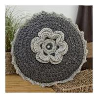 Twilleys of Stamford Grey Round Cushion Cover Crochet Kit