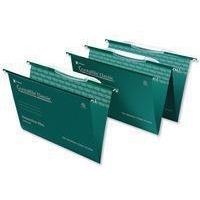 twinlock crystalfile classic standard foolscap linked green