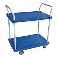 TWO TIER PLASTIC PLATFORM TRUCK COLOUR BLUE