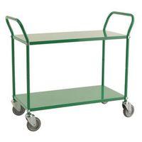 two tier coloured trolley green