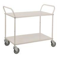 two tier coloured trolley white