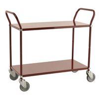 two tier coloured trolley burgundy