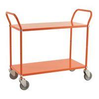 TWO TIER COLOURED TROLLEY, ORANGE