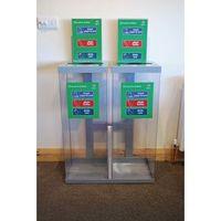 TWO 80LTR SINGLE TRANSPARENT GREY LID INTERNAL RECYCLING BINS