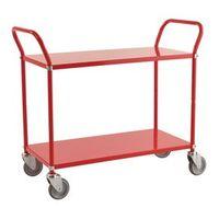 two tier coloured trolley red