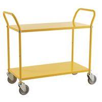 TWO TIER COLOURED TROLLEY, YELLOW