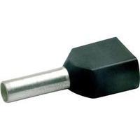 Twin ferrule 8 mm Partially insulated Black Klauke 8728 1000 pc(s)