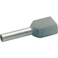 Twin ferrule 8 mm Partially insulated Grey Klauke 8708 1000 pc(s)