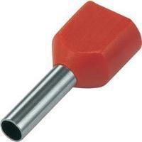 Twin ferrule 8 mm Partially insulated Red Conrad Components 93015c52 100 pc(s)