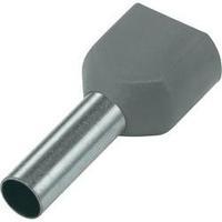 Twin ferrule 12 mm Partially insulated Grey Conrad Components 93015c62 100 pc(s)