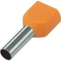 Twin ferrule 12 mm Partially insulated Orange Conrad Components 93015c65 100 pc(s)